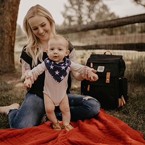 Parker Baby Co. Diaper Backpack - Large Diaper Bag with Insulated Pockets, Stroller Straps and Changing Pad -Birch Bag - Black - color: Black