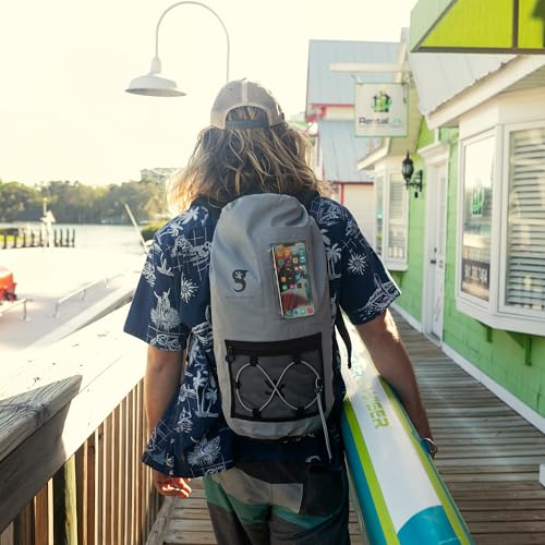 geckobrands Hydroner 20L Waterproof Dry Bag Backpack – Lightweight Roll-Top Bag with Clear Phone Pouch for Outdoor Activities - color: Realtree Edge Camo