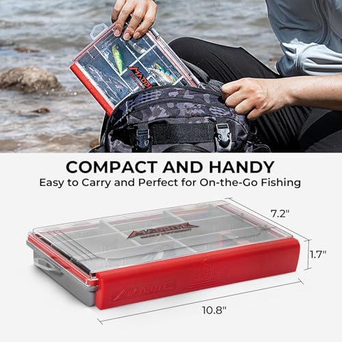 MadBite by KastKing 182/265/400pcs Compact Fishing Tackle Kit - All-in-One Freshwater Hooks, Weights, Bobbers in Tackle Box, Fishing Gear Set for Bass Trout Panfish - style: 71pcs Freshwater Lure Kit