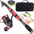 Sougayilang Fishing Pole with Spinning Reel Portable Fishing Rod Reel Combos - size: 1.8M/5.91FT Rod with 2000 Reel, style: Full Kits With Bag