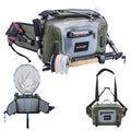 Goture Waterproof Fishing Waist Pack, IPX8 840D TPU Large Tackle Bag with Rod Holder, Airtight Zipper Closure, Fly Fishing Bag with Adjustable Waist Strap for Stream,Kayaking,Boating,Sling Fanny Pack - color: A1:9L Waterproof Tackle Bag
