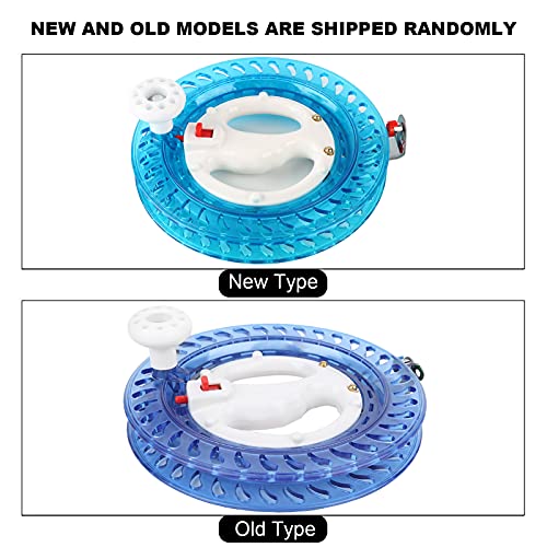Dilwe Fishing Line Reel, ABS Multifunction Sea Fishing Wheel Hand Wire Wrapping Fly Line Fishing Reel Accessory - color: Blue