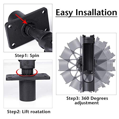 Fishing Rod Holders for Boat Adjustable Fishing Pole Holder with Large Clamp Folding Rod Racks Holder - color: 2pcs #4 Multi-Positional Mounting