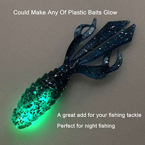 QualyQualy Glow Sticks for Fishing Lures Soft Baits Worms Jig Tails Light, Light Sticks for Soft Plastic Lures, Fishing Lures Glow Stick 100 Pcs 20 Pcs