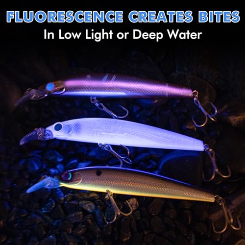 TRUSCEND Suspending Jerkbait, Rattle Minnow Lures with BKK Hooks, Freshwater Bass Trout Striper Walleye Pike Fishing Lures, Variety Pack for All Water Conditions, Premium Fishing Gear and Gifts - color: B-4.3",0.5oz