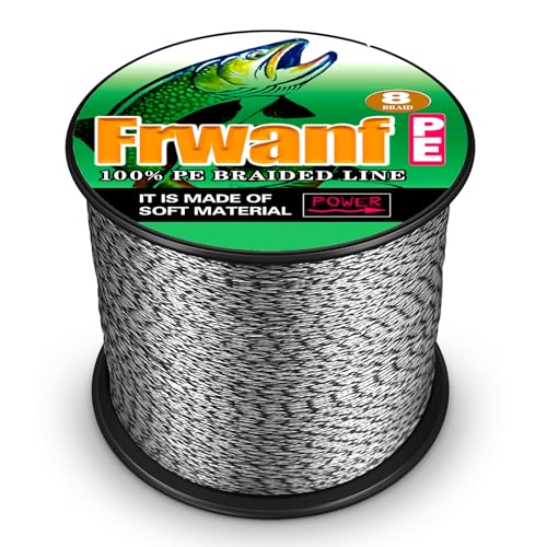 8 Strand Braided Fishing Line - Colorfast - Zero Stretch - High Strength - Abrasion Resistant Braided Line - Thousands of Choices in 9 Colors - Professional Performance in Salt or Fresh Water - color: black and white (do not fade), size: 6LB-328Yards-0.10