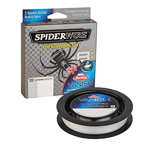 SpiderWire UltraCast Braided Fishing Line with Berkley Vanish Dual Fishing Spool - color: Translucent/Clear