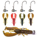Ned Rig Baits Kit,TRD Soft Plastic Worms or Crawfish for Bass Fishing - color: Crawfish Kit