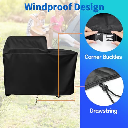 Turkey Fryer Cover, Waterproof Crawfish Boiler Cover for Creole Feast CFB3001 70 QT Seafood Boiler with 20LB Proprane Tank,Crawfish Boil Party Supplies,66" D x 35" W x 39" H - size: 66" D x 35" W x 39" H