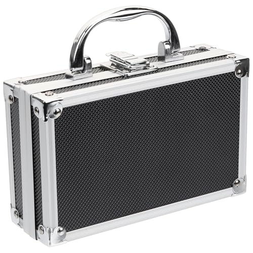 DOITOOL Aluminum Alloy Toolbox Portable Tool Storage Box Organizer with Large Capacity and Reinforced Handle for Tools and Accessories 7 X 7 X 7 Inches
