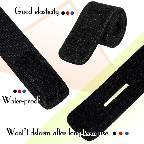 Wettarn 30 Pcs Fishing Pole Straps Fishing Rod Wrap Elastic Pole Carrier Rod Ties Stretchy Holder for Gear and Equipment Casting Rods Holder Strap Belt - style: Black, Red, Blue