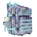 Lovelinks21 45L Tactical Assault Backpack 3 day assault pack with Molle Waterproof backpack Rucksack for Tactical Backpacks (Blue Tie-Dye) - color: Blue Tie-dye