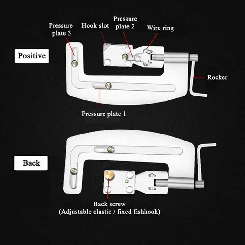 Acxico 2 Pcs Alloy Fishhook Layer Double Ended Needle knotter+semi-Automatic Fishhook line Layer Machine