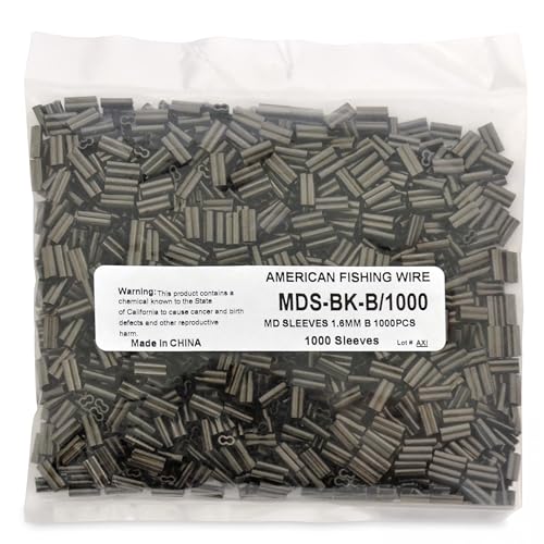 Hi-Seas Mini Double Barrel Copper Crimp Sleeves, 1.6 Millimeter Inside Diameter, 1000-Pieces, Black - style: 1.6. mm ID/1000 pc