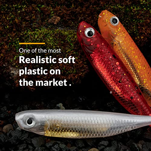QualyQualy Soft Plastic Swimbait Paddle Tail Shad Lure Soft Bass Shad Bait Minnow Paddle Tail Swim Bait for Bass Trout Walleye Crappie - 2.75in, 3.14in, 3.94in, 5in - color: 13#, size: 2.75in - 6Pcs
