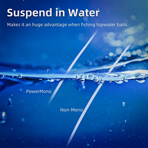 RUNCL PowerMono Fishing Line, Ice Monofilament Fishing Line 300/500/1000Yds - Ultimate Strength, Shock Absorber, Suspend in Water, Knot Friendly 3-35LB, Low & High-Vis Available, Gift Decoration - color: Clear, size: 8LB（300Yards）