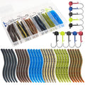 Senko Worms 40/133Pcs Fishing Soft Plastic Bait Bass Fishing Lures | Crawfish Lure Soft Plastic Worms Fishing Lure Wacky Rig Carolina Rigged - color: B-Senko Lures 40pcs 3.15in