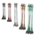 Stainless Steel Fishing Wire Leaders, Black Coated & Uncoated Options, Heavy Strength 31–100LB, 6–21in Multi Sizes with Rolling Swivels Snaps for Salt Fresh Water Shark Pike Barracuda - color: 100pcs-7in/8in/9in/10in/11in(31LB)