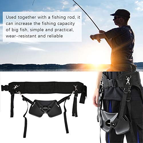 Alomejor Fishing Rod Fighting Belt, Fishing Belt Shoulder Harness Stand Up Fish Fighting Rod Holder