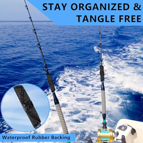 New 8Pcs Fishing Hook Covers,6 Inch Lure Wrap Bait Gloves Fish Hook Storage Protectors Pole Sleeve Guard to Keep Fishermen Fishing Safe for Fish Rod - color: Black