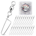 30PCS High Strength Fishing Snap Swivels – Stainless Steel Ball Bearing Barrel Swivels, Corrosion Resistant Fishing Connector Clips for Freshwater and Saltwater - size: 7#
