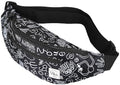 Vibe Festival Gear Rave Fanny Pack for Women Men – Festival, 4 Pockets, Adjustable Strap, Cute Waist Bag, Crossbody Belt Bag, Hiking, Running, Cycling - color: Black White Tribal, size: Fits Most
