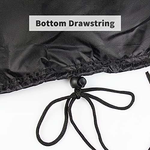 Turkey Fryer Cover for King Kooker, Waterproof Cover for Crawfish Boiler Outdoor Deep Fryer Seafood Boil Pot, Heavy Duty Cover for Seafood Boil Pot and Burner kit-Black - size: 15.7"W x 15.7"D x 19.7"H