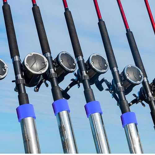 OSTARE Black Rubber Fishing Rod Holder Tube Insert Protector, Fit 2" Tube(50mm to 51mm) 8pcs