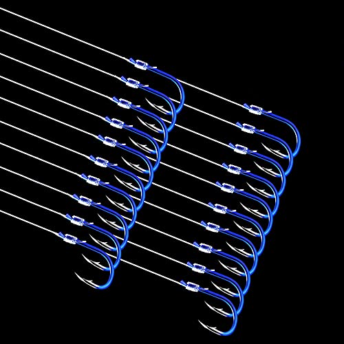 Dyxssm Small Fishing Hooks with Line Tiny Fishing Hook on Nylon Fishing Line (Pack of 20) - color: Type-A: Blue, size: 20#