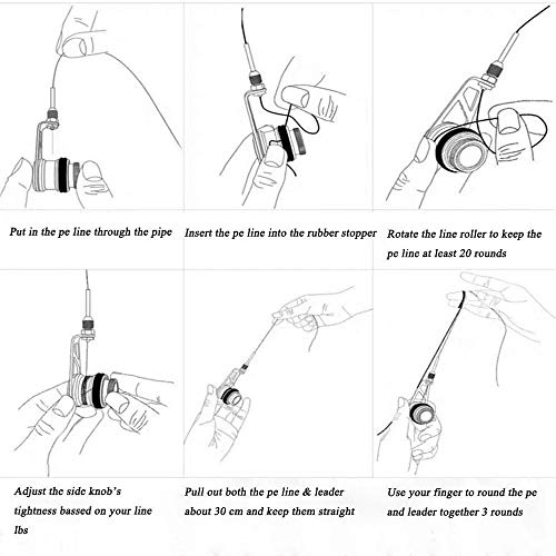 Fishing Bobbin Knotter FG GT RP Line Wire Knotting Tool Fishing Line Winder Assist Knotting Connector Accessories - color: black