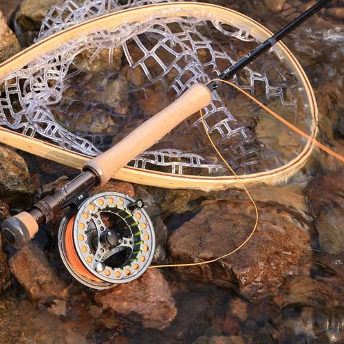 Sougayilang 5/6 Weight 9ft Fly Rod, 4-Piece Graphite Rod, Die Cast Aluminum Reel, Carrying Case, Fly Box & Fishing Flies Combo Starter Kit - color: Fly Fishing Combo #8-Silver