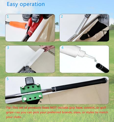Golf Club Regripping Kit, Optional Professional or Basic Golf Grip Replacement Tools, 2-In-1 Bench Vise or Mini Table Vise, Fixed Rubber Clip, Hook Blade, Grip Tape Remover - size: Mini Home Basic Edition
