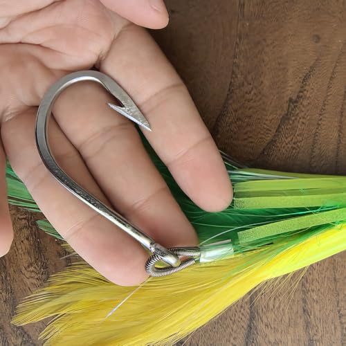 Set 6 Pcs Saltwater Trolling Lure 6.5/7/9 inch Marlin Deep Sea Fishing Bait | For Tuna Dolphin Sailfish Shark Big Game Fishing Tackle - color: 7 inch lure / Portable Handle bag