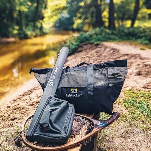 Kylebooker Large Capacity Fly Fishing Wader Storage Bag | Mesh Vents, Easy Transportation and Carrying Wet Hunting Boot & Wader Bags,Wading Travel Outdoor Use
