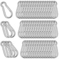 60PCS M6 Heavy Duty Carabiner Clip, 2.36Inch Snap Hook Quick Link Small Carabiner Clips,Spring Link Buckle for Fishing Camping Hammock Dog Leashes-260LBS Holding Capacity (Silver) - color: Silver, size: 60PCS-M6