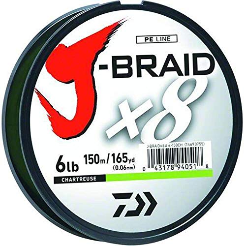 Daiwa J-Braid 300M 8-Strand Woven Round Braid Line - color: DARK GREEN, size: 20 lb
