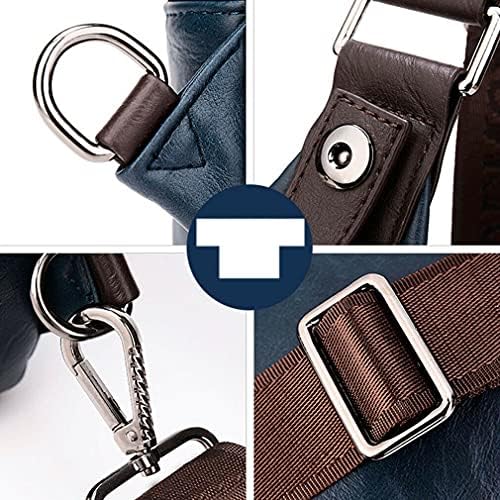 Hebetag Leather Sling Bag Crossbody Backpack for Men Women Travel Outdoor Camping - color: #20black(pu)