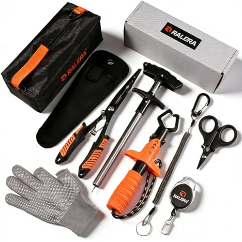 Fillet Knife Set for Beginner, Fishing Pliers Precisely, Fish Measuring Tape, Non Slip Grip Fishing Knife, Saltwater Fishing Accessories, Great Value Fishing Tackle - style: 7pc fishing tool kit