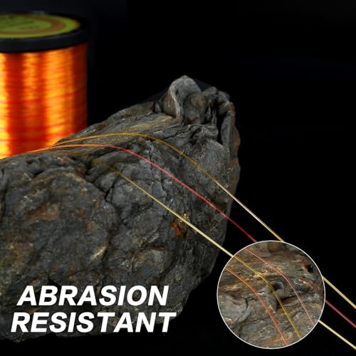 UANTA Monofilament Fishing Line, Superior Abrasion Resistance Mono Line, Ultimate Saltwater Fishing Line Leader Materials, 2025 New Fishing Line Unique Camo Design - color: LAVA, size: 15LB(300YDS)