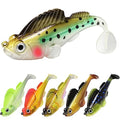 GOTOUR Pre-Rigged Soft Fishing Lures with Weedless Hook, Lifelike Paddle Tail Swimbaits for Bass Fishing, Freshwater & Saltwater Fishing Bait, Fishing Tackle for Bass, Pike, Trout, and Walleye - color: A1-2.8"-0.4oz