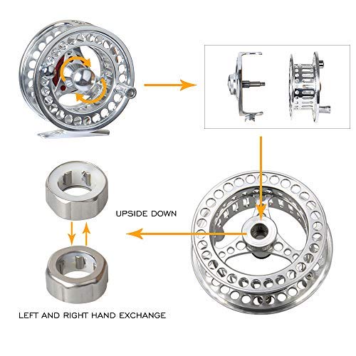 3/4 5/6 7/8 9/10WT Fly Fishing Reel with Line Combo 3 5 8 WT Fly Line Backing Leader CNC Machined Fly Reel - size: 4.0"