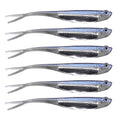 QualyQualy Soft Swimbait Fishing Lures 5PCS 6PCS Jerk Shad Minnow Drop Shot Lure Bass Bait Shad Lure Soft Jerkbait for Bass Trout Pike Walleye Crappie 2.95'' 3.93'' 4.72'' - color: A-1#, size: 2.95" - 6Pcs