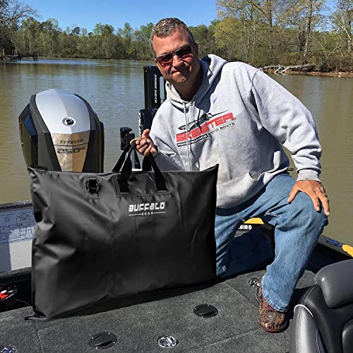 Buffalo Gear Fish Tournament Weigh in Bag for Bass Fishing, Heavy Duty Fish Bag for Caught Fish Waterproof,Leakproof,Puncture Resistant - color: Black-32×19.7in