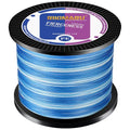 RIKIMARU Braided Fishing Line Abrasion Resistant Superline Zero Stretch&Low Memory Extra Thin Diameter 327-1094 Yds, 4-180LB - color: Blue Camou, size: 1094 Yds/0.40mm(8 Strands)/65LB