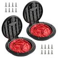 2 PCS 6'' Black Deck Plate Kit Deck Hatch with Storage Bag for Fishing Kayak Boating