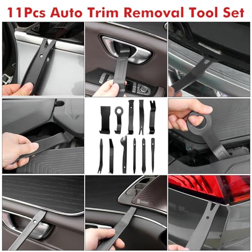 GLK 248pcs Trim Removal Tool, Pry Tool, Door Panel Removal Tool Kit | Fasteners Remove Tool with Car Retainer Bumper Clips, Automotive Hook Set, black - color: Black