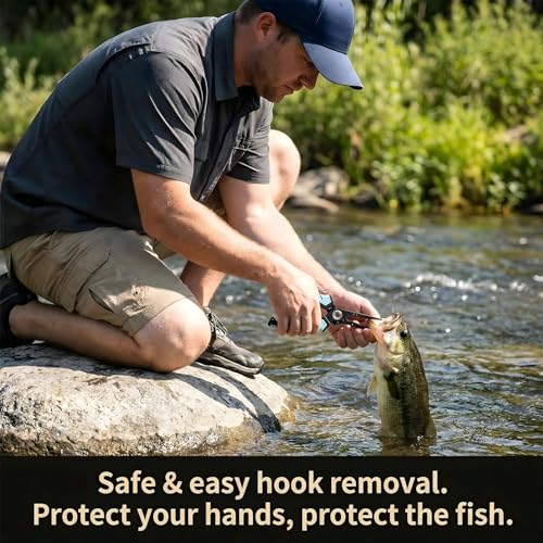 Multi-Functional Stainless Steel Fishing Pliers, Saltwater Fishing Pliers Fishing Tools, Hook Remover & Line Cutter with Non-slip Handle, for Fly Fishing, Ice Fishing, Fishing Gear, Gifts for Men (B) - color: B