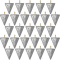 Zhanmai 27 Pieces Pyramid Fishing Weights Sinkers Triangle Rig Pyramid Sinkers for Ocean Saltwater Surf Bass Catfish Fishing Weights Casting Gear Tackle Essential - size: 4oz