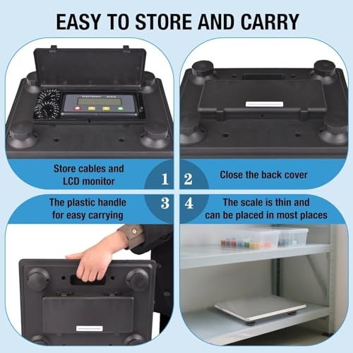 SurmountWay Large Shipping Scale, 440lb/0.2lb Digital Postal Scale with Tare/Count/Auto-Off Function, High Accurate Shipping Scale for Packages,Small Business,Luggage,Warehouse,Home (15.3"x11.8")