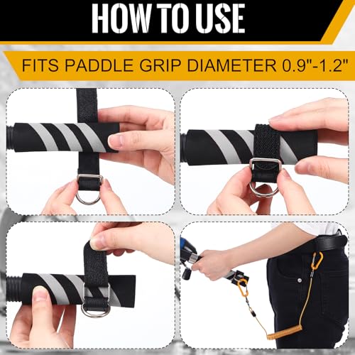 Gejoy 8 Pcs Kayak Paddle Leash Heavy Duty Retractable Coiled Lanyard Pole Tether Straps for Kayaking Boating Canoeing Fishing Pole Rod Board Fishing Accessories